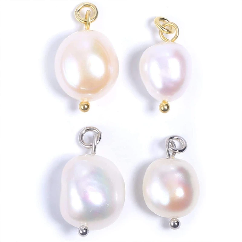 6Pcs Baroque Freshwater Pearl Irregular Shaped Pendant Loose Beads for DIY Jewelry Making Earrings Bracelet Necklace