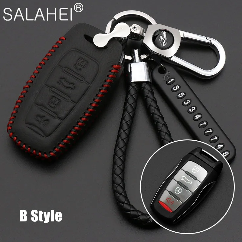Luminous Car Key Case Shell For Great Wall Haval Coupe H7 H8 H9 GMW H6 Smart Cover Color Stripe Remote Fob Shell Case Keychain