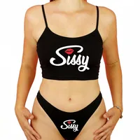 Ensemble de sous-vêtements sexy blancs pour femmes : Crop top, débardeur et string – Collection été 5