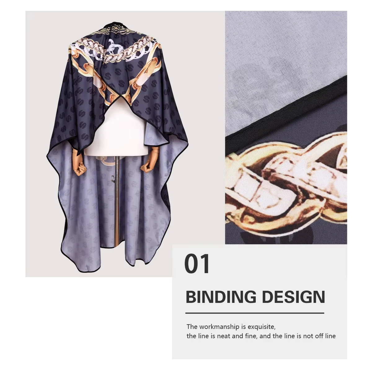 Professional Hairdressing Apron Waterproof Hairdresser Gown Snap Neckline Barber Haircut Cloth Antistatic Hairstyling Capes