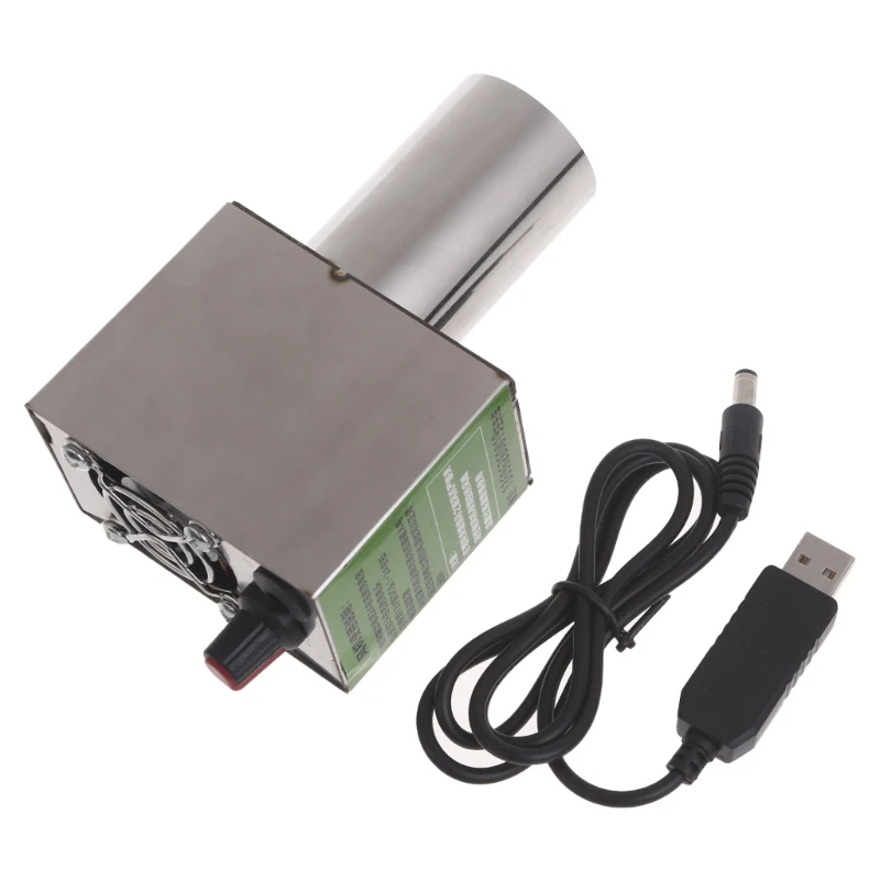 

367D BBQ Fan PWM Blower 12x3.8cm 5V 2A Large USB Powered Fan for Cooking