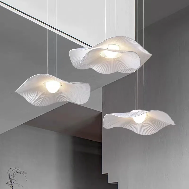 

Modern Handmade Fabric Pendant Lights Nordic Minimalist Bedroom Bedside Living Room Decorate Light Dining Table Suspended Lamps