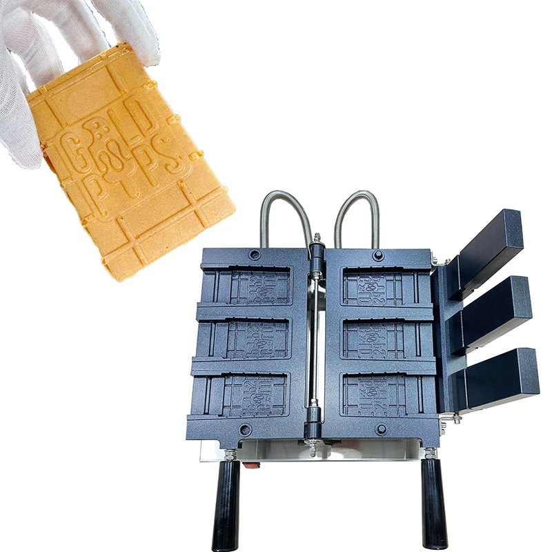 Waffle Popsicle Mould Machine Hollow Waffle Shell Making Homemade Popsicle FZXGP-03-1145D