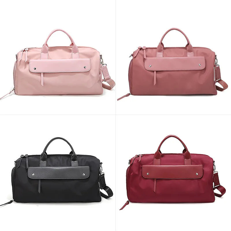 Women\'s Large Capacity Fitness Bag Dry Wet Separation Swimming Yoga Exercise Lightweight Short Distance Duffel Pack Travel Bag