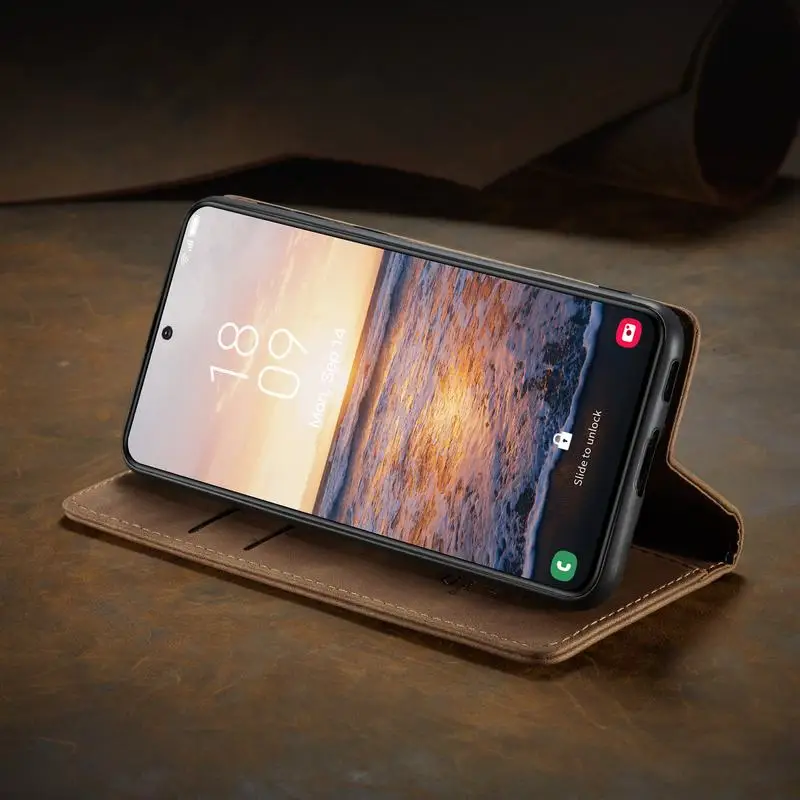 Case For Samsung S23 Plus Luxury Magnetic Attraction Leather Wallet Phone Cover For Samsung Galaxy S 23 Plus