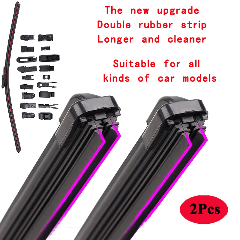 

For Brilliance H230EV H220 2013 2014 2015 2016 2017 Wiper Blade Brushes Cutter Boneless Frameless Rubber Windshield Windscreen