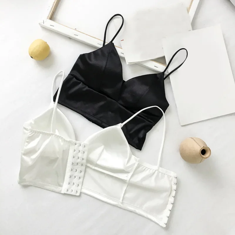 1PCS Fashion Women Lady Casual Tops Tube Chest Wrap Bandeau Underwear Black White Wrapped Chest Strap Chest Pad Underwear
