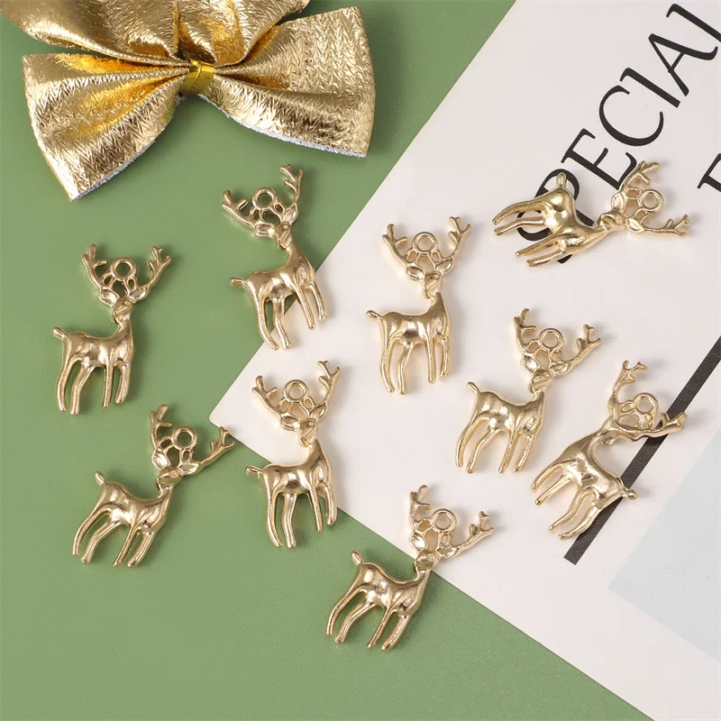 

10-20pcs Deer Animal Charm for Jewelry Making Supplies Diy Craft Handmade Earring Charm Pendant Gold Silver Accessories Findings