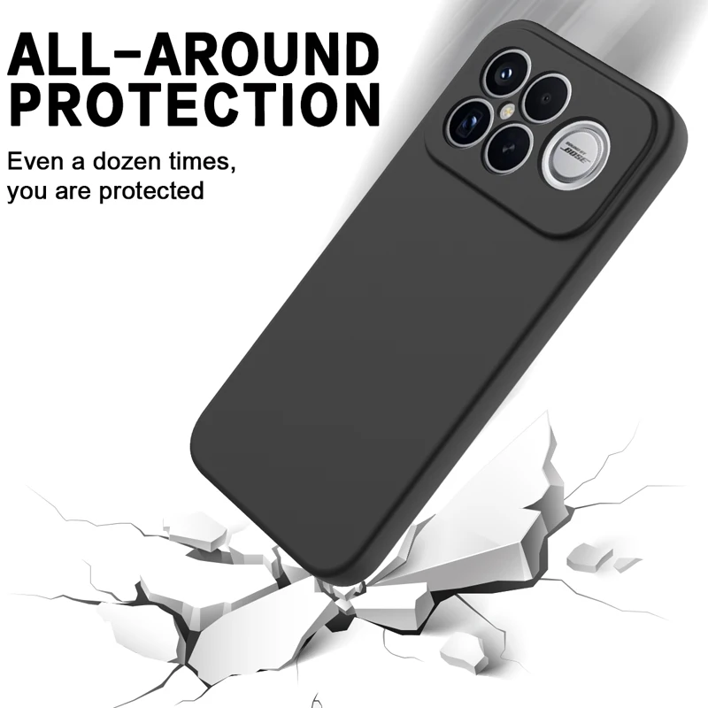 All-Inclusive Skin-Friendly Liquid Silicone Phone Case with Lanyard