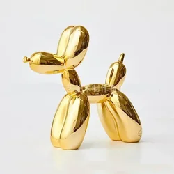 Contemporary Resin Balloon Dog Sculpture - Stylish Home and Office Decor Accent - 17x7x17cm (Gold)