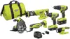 18V One+ Lithium Ion Combo Kit (6 Tools: Drill/Driver, Impact Driver, Reciprocating Saw, Circular Saw, Multi-Tool 1