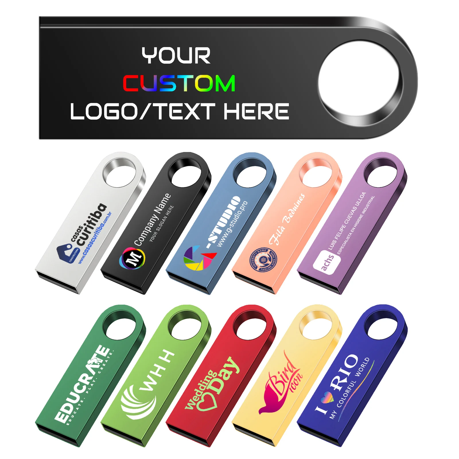 10개/세트 USB 플래시 드라이브 128GB 도매 메모리 스틱 64GB 32GB 무료 맞춤형 로고 펜 드라이브 16GB 독창적인 선물용 펜드라이브 8GB 4GB
