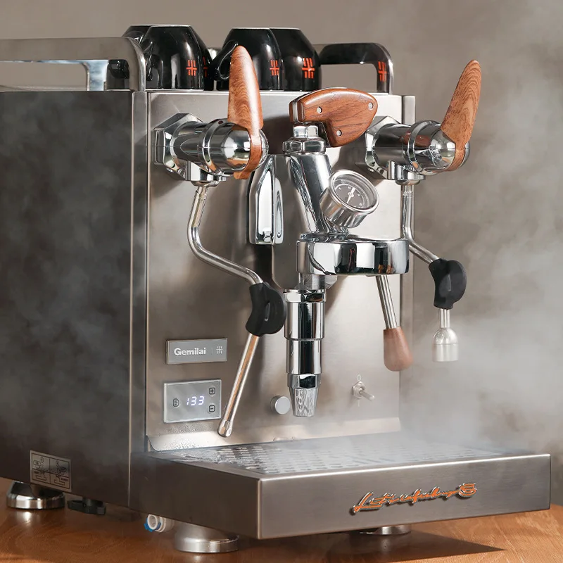 Gemini Penguin Commercial Semiautomatic Italian Coffee Machine CRM3124G Milk Tea Shop Onsite Grinding Coffee Steam Machine 4