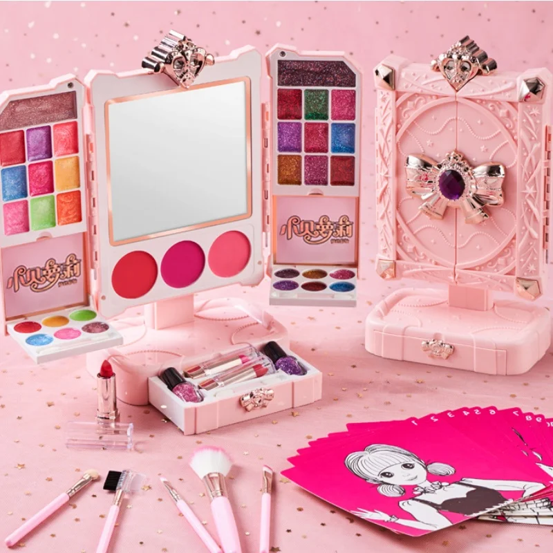 Girl'S Cosmetics Makeup Gift Box Kids Play Home Toy Set Essential Beauty Set For Delicate Girls Christmas And New Year Gifts 5