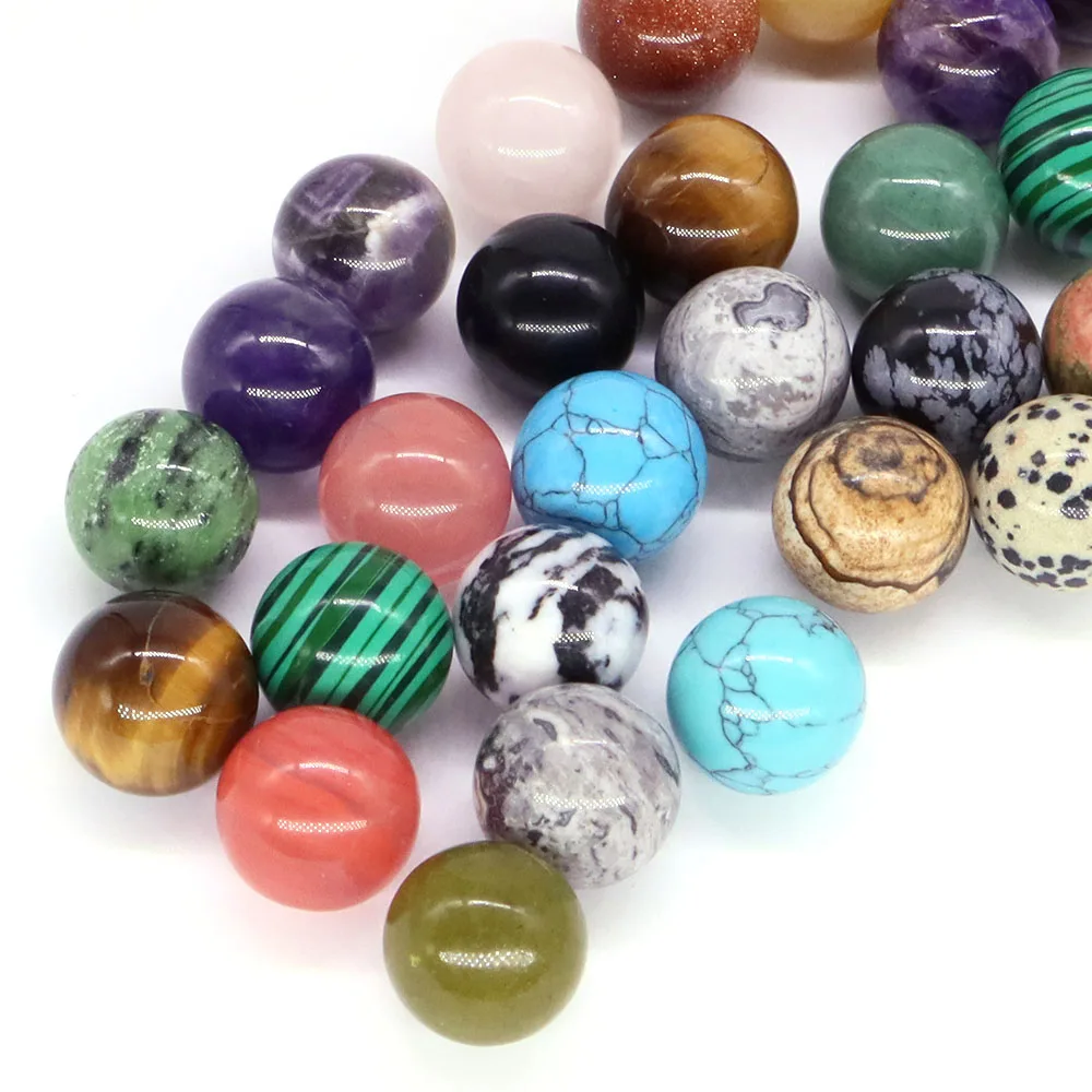 18mm Mini Crystal Balls Natural Healing Stone Sphere Home Decor - Main Image