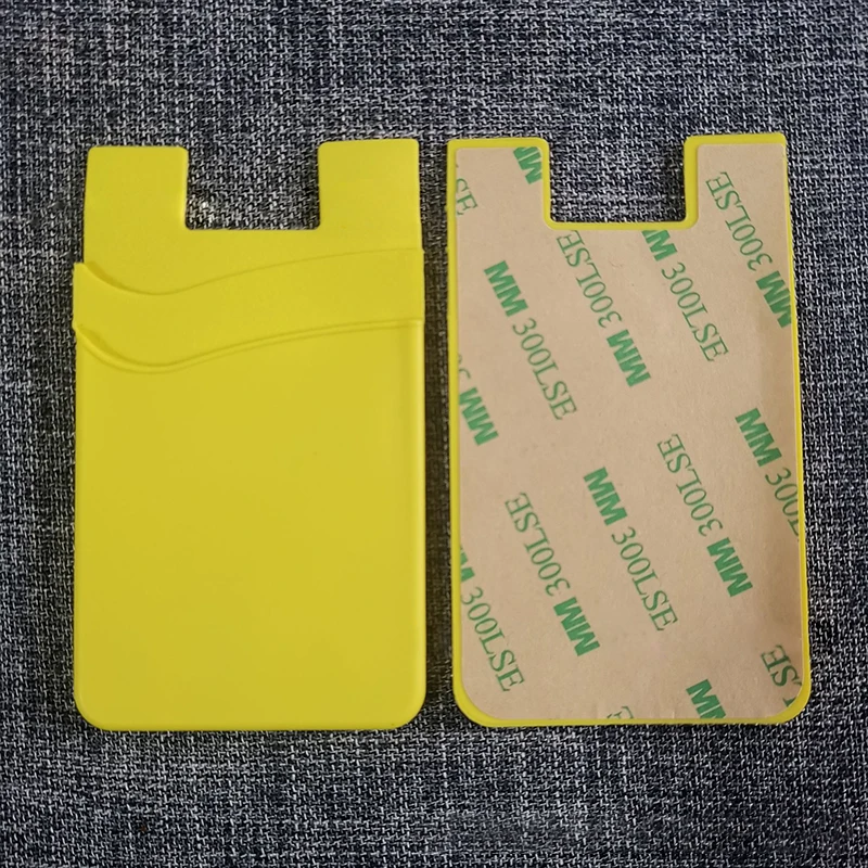 Silicone Double-Layer Phone Card Holder - Fashionable Ultra-Thin Wallet Sticker