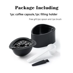 Reusable Capsule Tea and Coffee Filter Pods Holder - Kitchen Accessory (1pc pod 1pc tamper)