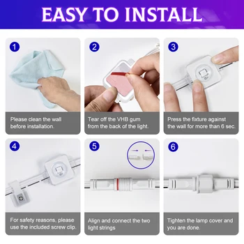 Permanent Outdoor Lights, Smart RGB Northern Lights , 100ft with 60 LED Eaves Lights IP68 Waterproof for Christmas Party Holiday 6