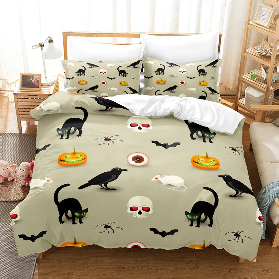 230 Carrés De Couette Halloween – 24 Motifs – Tissus DIY – #1197