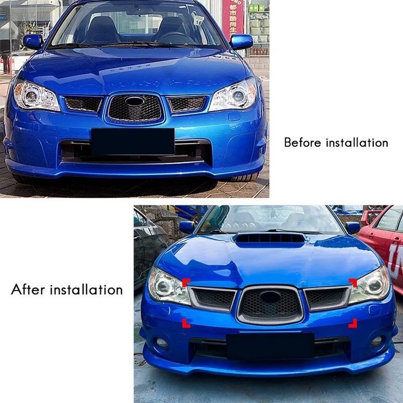 Car Grille Front Hood Grille Racing Bumper Grill Exterior Accessories For Subaru Impreza WRX STI 2006-2007-AD39 bumper grille trim strips
