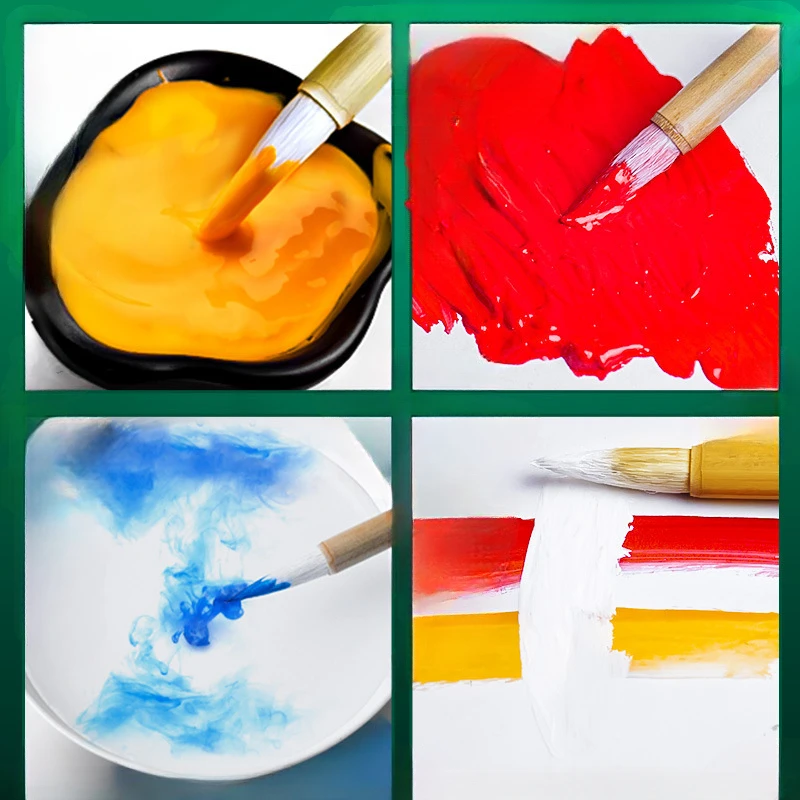 Single Color 5 Pieces Traditional Chinese Painting Pigment Set 24 Color 9ml Mineral Oil Paint Student Drawing DIy Art Supplies