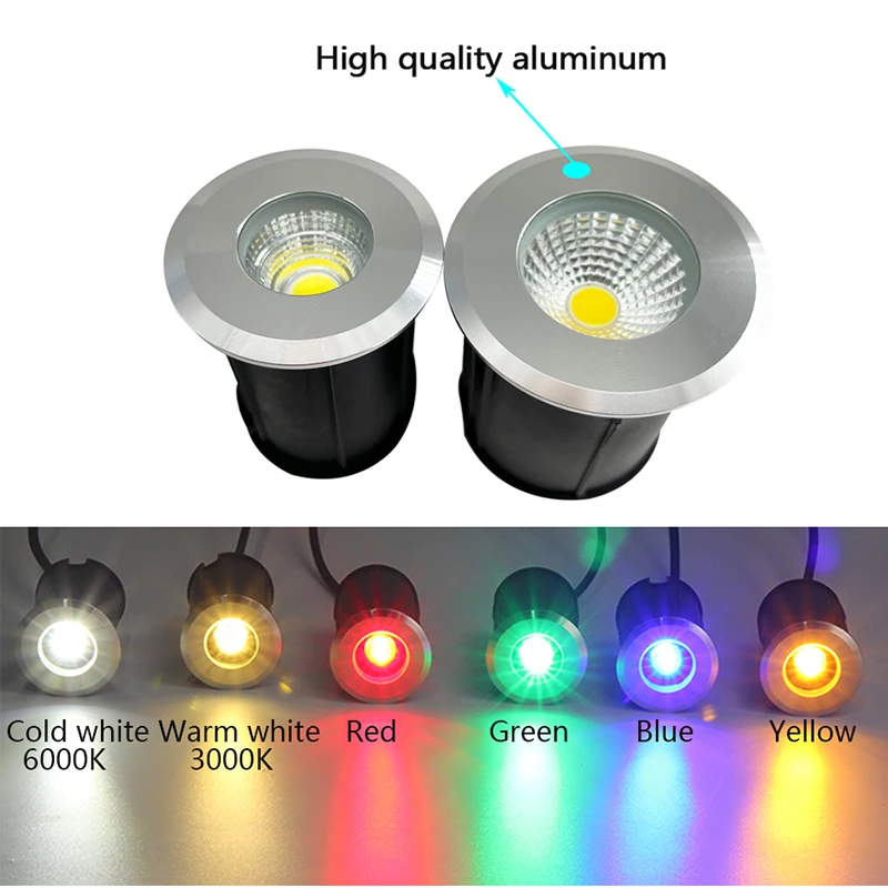 Garden Decoration Lamps 5W 3W 1W Waterproof LED Underground Light Outdoor Ground Garden Path Floor Buried Yard Spot Landscape IP67 DC12V AC220V