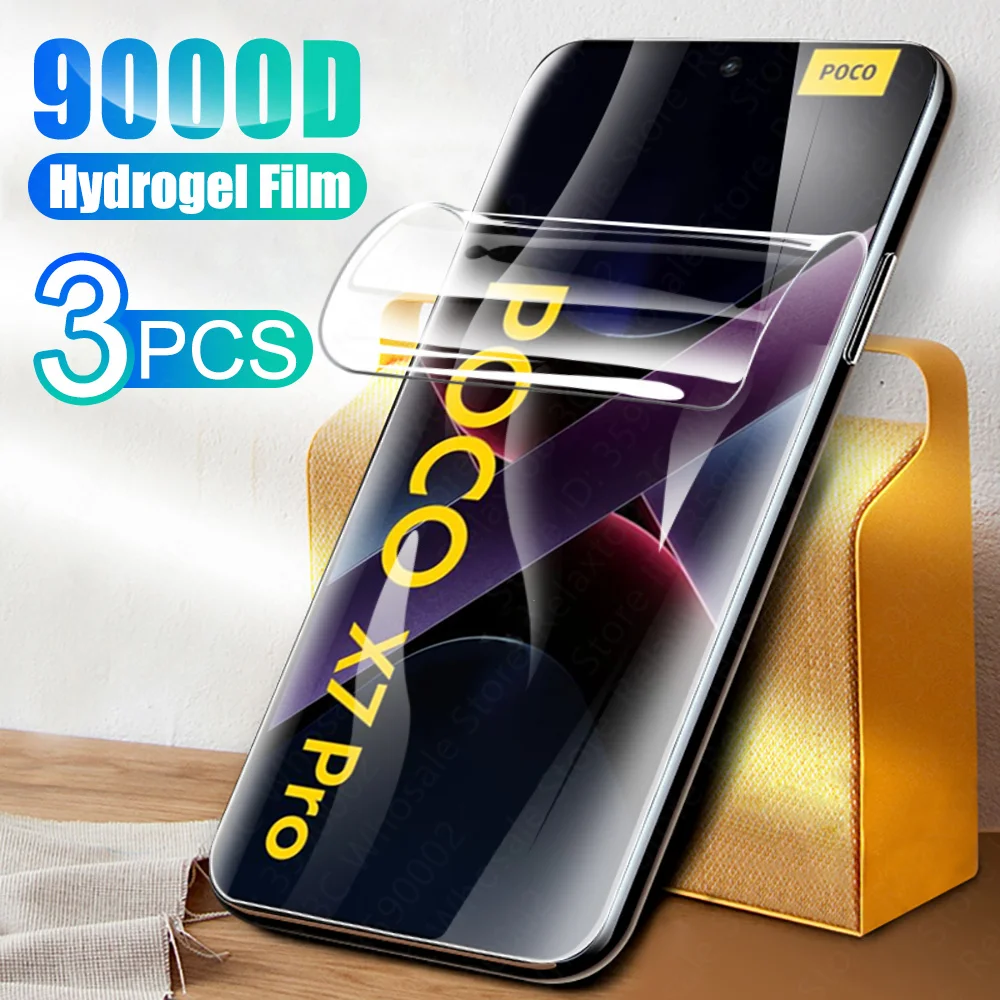 Ultimate 3-Pack Soft Hydrogel Screen Protector Set - Advanced 999D Protection, Not Glass
