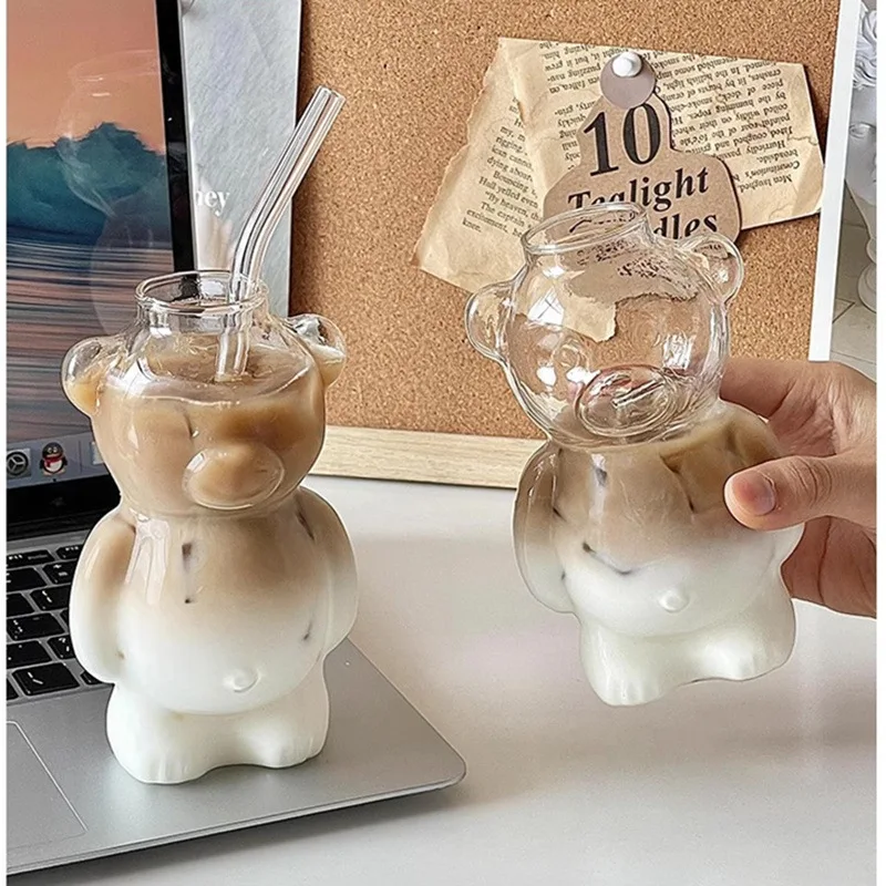 200-530ml Transparent Heat-Resistant Glass Coffee Cup Glass Latte Mug Tea Juice Milk Coffee Mug Home Water Glasses Stripe Mug