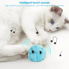 NEW Elves Fleece Smart Cat Toys Interactive Ball With Catnip Cat Training Squeaky Fid-get Toys Cat Funny Catnip Toy For Cat