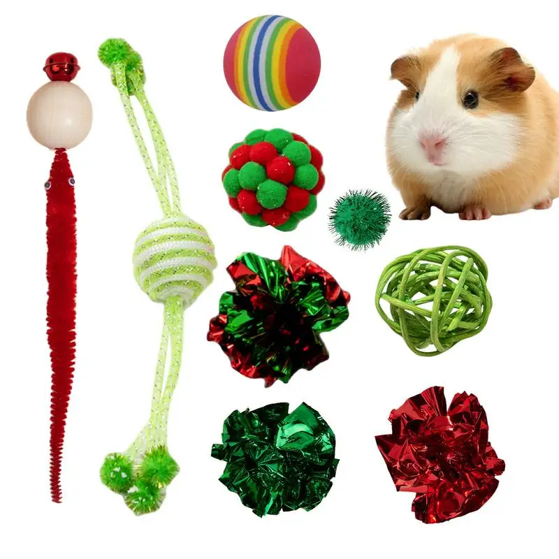 

Рождественские игрушки для кошек, праздничная игрушка для кошек, разнообразные искусственные интерактивные игрушки для котят, праздничный набор игрушек для кошек с игрушкой для кошек, праздничная игрушка