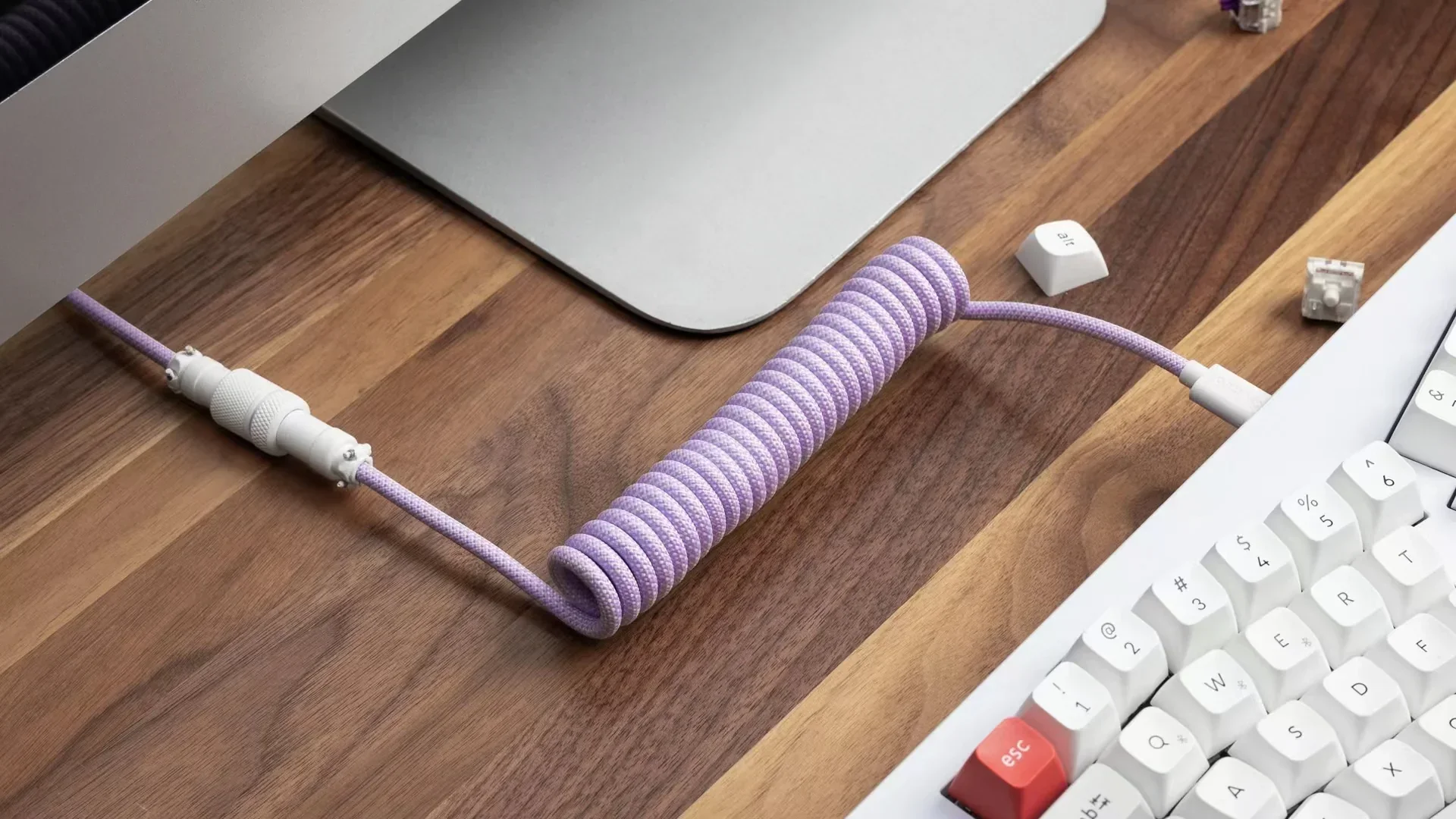 Keychron Enrolado Aviador Cabo Tipo-c para Teclado Mecânico Personalizado - Imagem 5