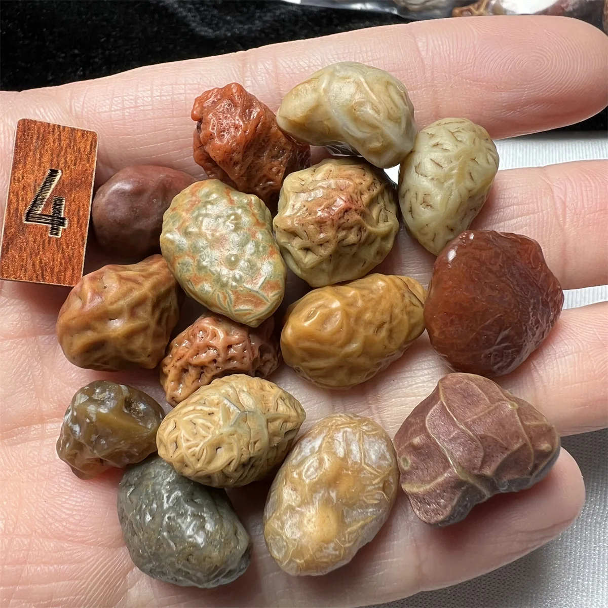 15pcs/lot Natural Agate Gobi Stone Rib Gangue Stone Rough Bulk Clear vein texture Collectibles amulet jewelry