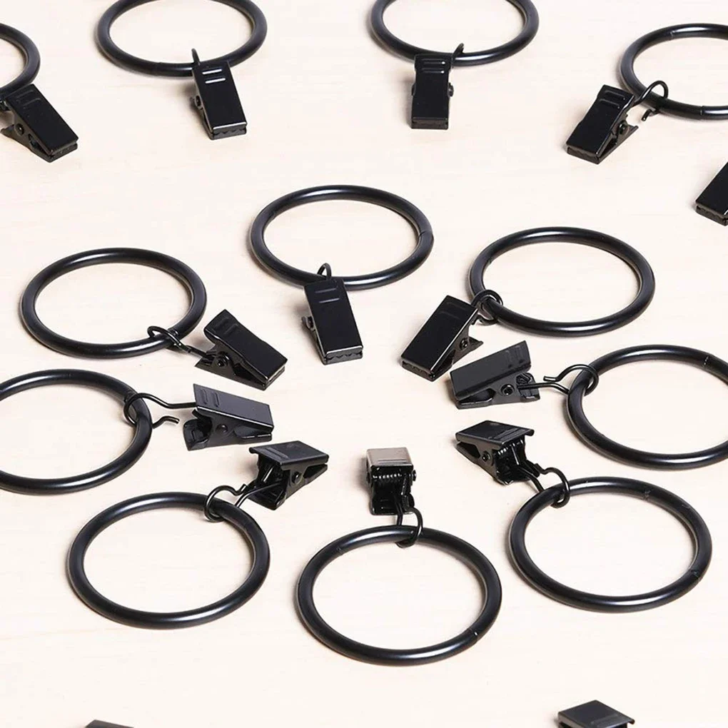 Shower Curtain Rings Rustproof Clips 10pcs Home Decoration