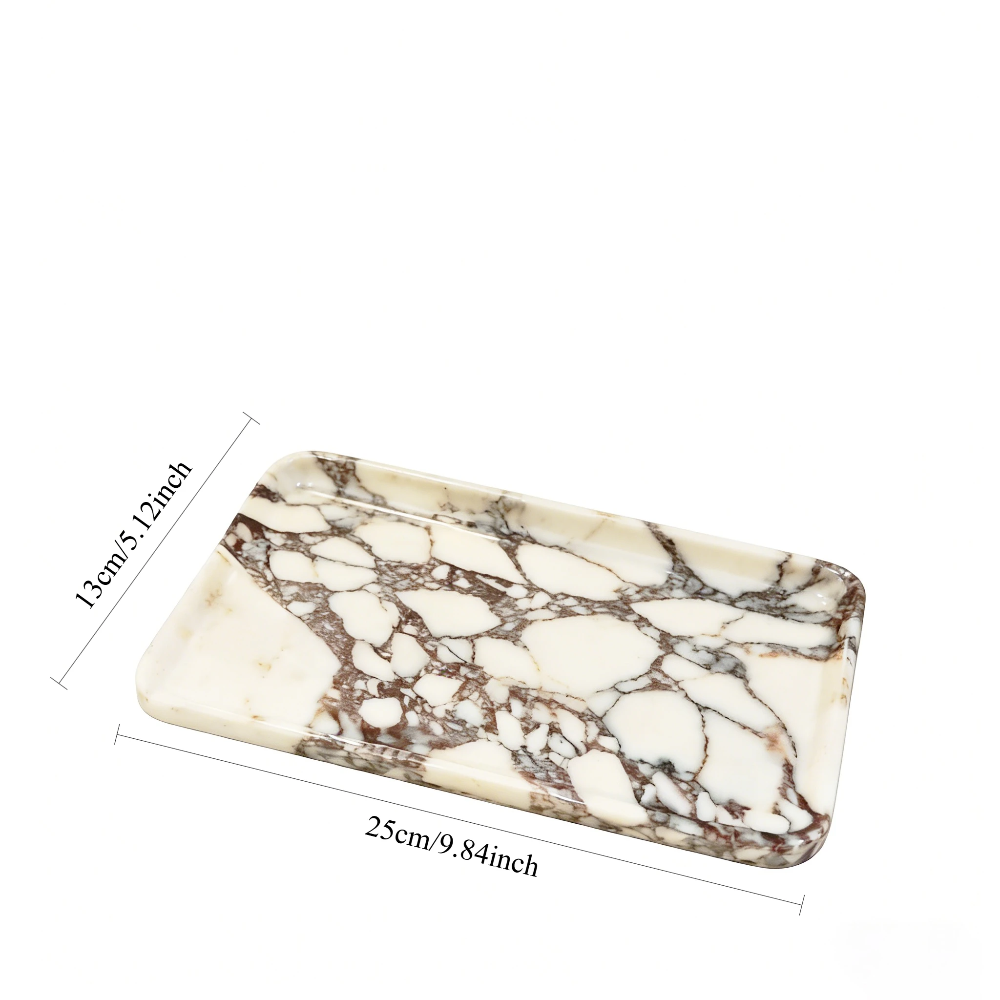 صينية مستطيلة من رخام كالاكاتا البنفسجي، صينية زخر...