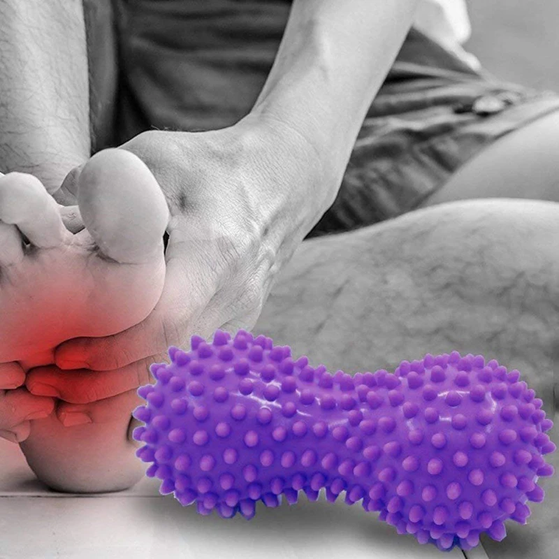 Peanut Massage Ball Yoga Fitness Ball Foot Massager Muscle Fascia PVC Stress Relief Body Hand Foot Spiky Massage Roller
