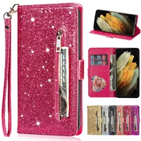 Zipper Glitter Leather Case for XiaoMi 12T 11T 10T 11 Lite Poco F5 X5 X4 X3 GT F3 F4 M4 Pro M5S C55 C40 Flip Phone Wallet Case 1