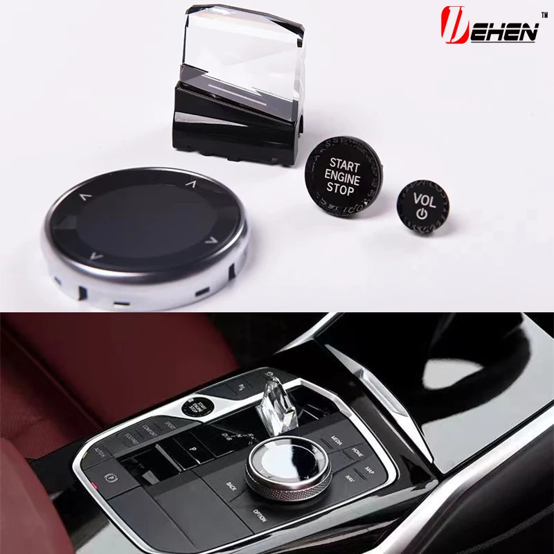 Crystal Shift 4piece Set Knob Sleeve untuk BMW 2023 Series New 3