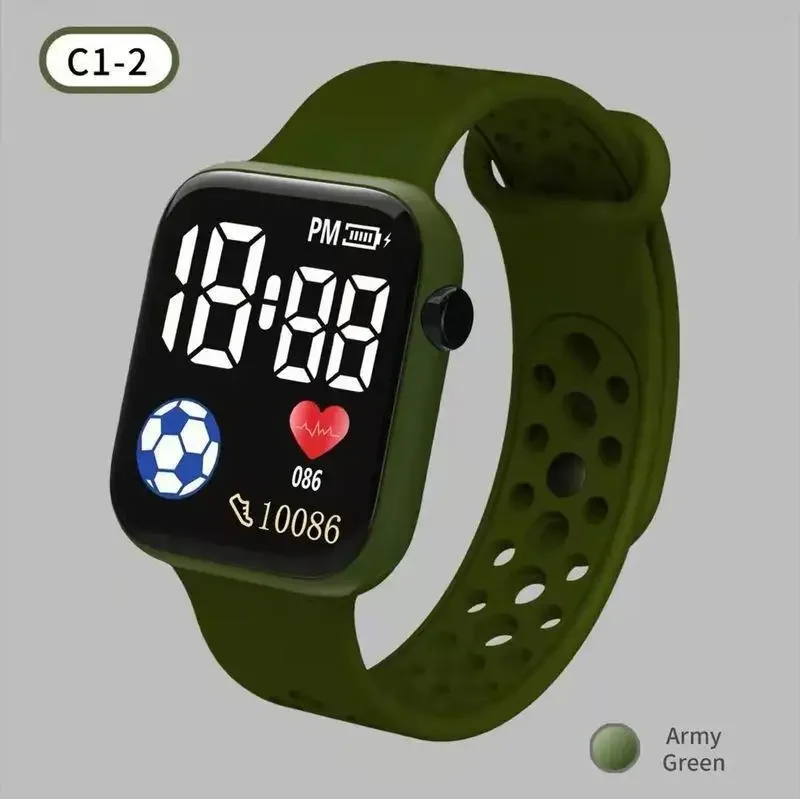 New Kids Sports Digital Watch Waterproof LED Display Children Electronic Watches for Girls Boys Wristwatch Time Machines Clock 4