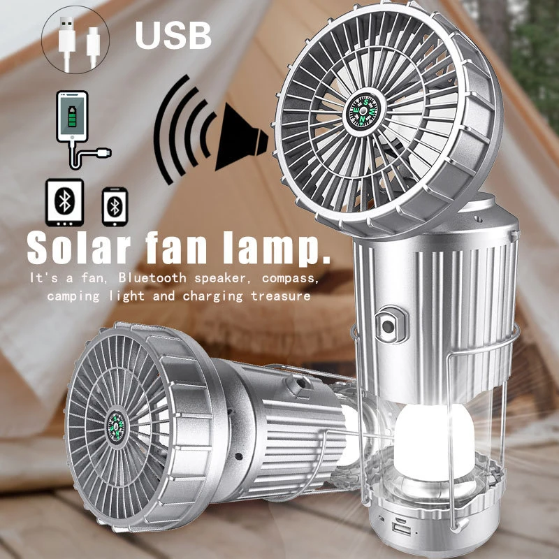 

Xiaomi LED Multifunctional Camping Light USB Charging Bluetooth Music Camping Fan Light Mobile Phone Charging Tent Light