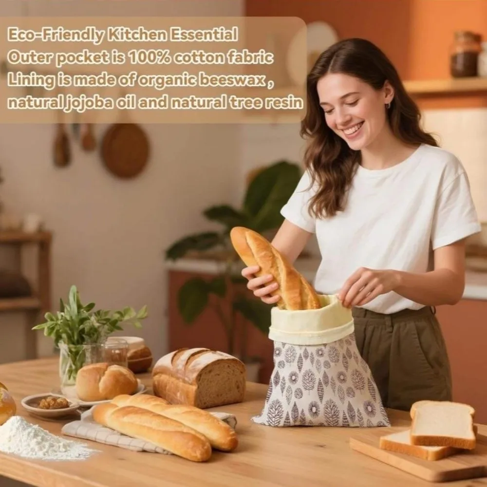 Reusable Beeswax Bread Bag 4
