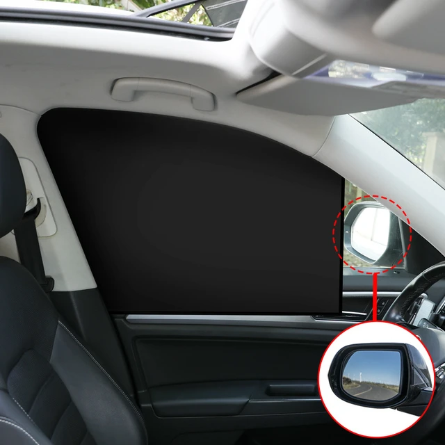 Auto Magnetischer Sonnenschutz Abdeckung Seitenfenster Sonnenschutz  UV-Schutz Schwarz Vorhang Mesh Vollverdunkelung Verdunkelungsfolie  Autozubehör