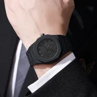 Montre Calendrier Homme de Marque, Montre Quartz Noire Décontractée et Professionnelle, Montre de Sport en Plastique, Montres de Luxe pour Étudiants, Cadeaux, Dropshipping 4