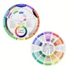 2pcs Color Matching Color Wheel, Paint Mixing Learning Guide Art Class Teaching Tool Color Wheels for Makeup Blending Board Char 2