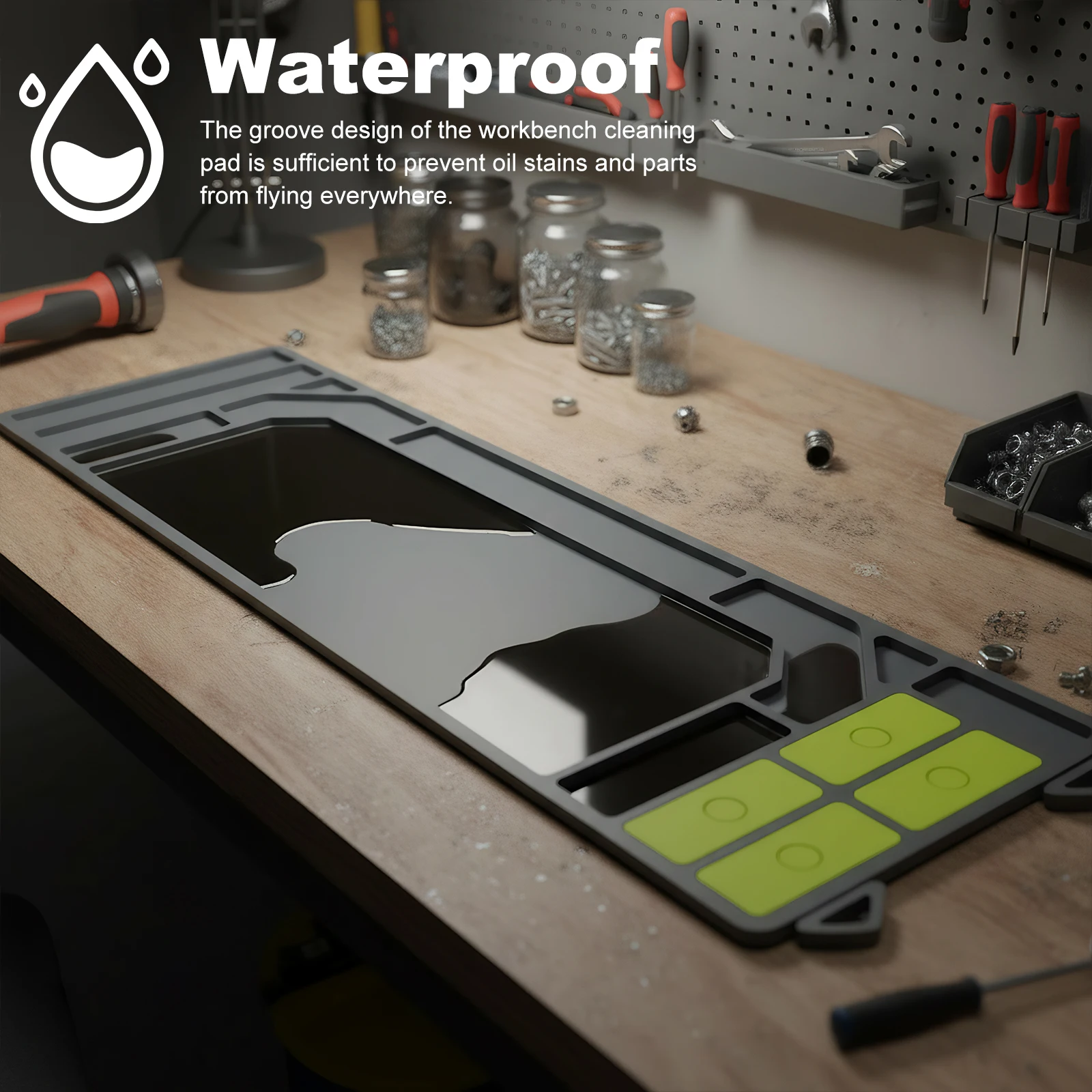 91.5x25.5cm Heat Resistant Repair Work Mat Anti-Slip Magnetic Electronics Repair Pad for Phone & Laptop Service