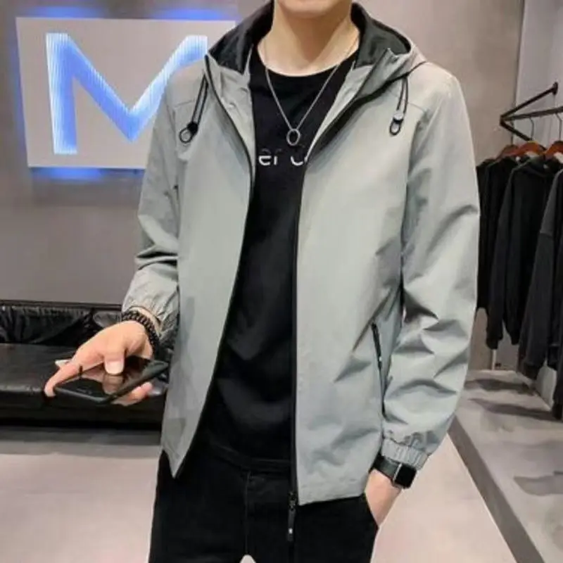 Fashion Hooded Spliced Pockets Zipper All-match Coats Men's Clothing 2023 Autumn New Oversized Casual Tops Loose Korean Jackets