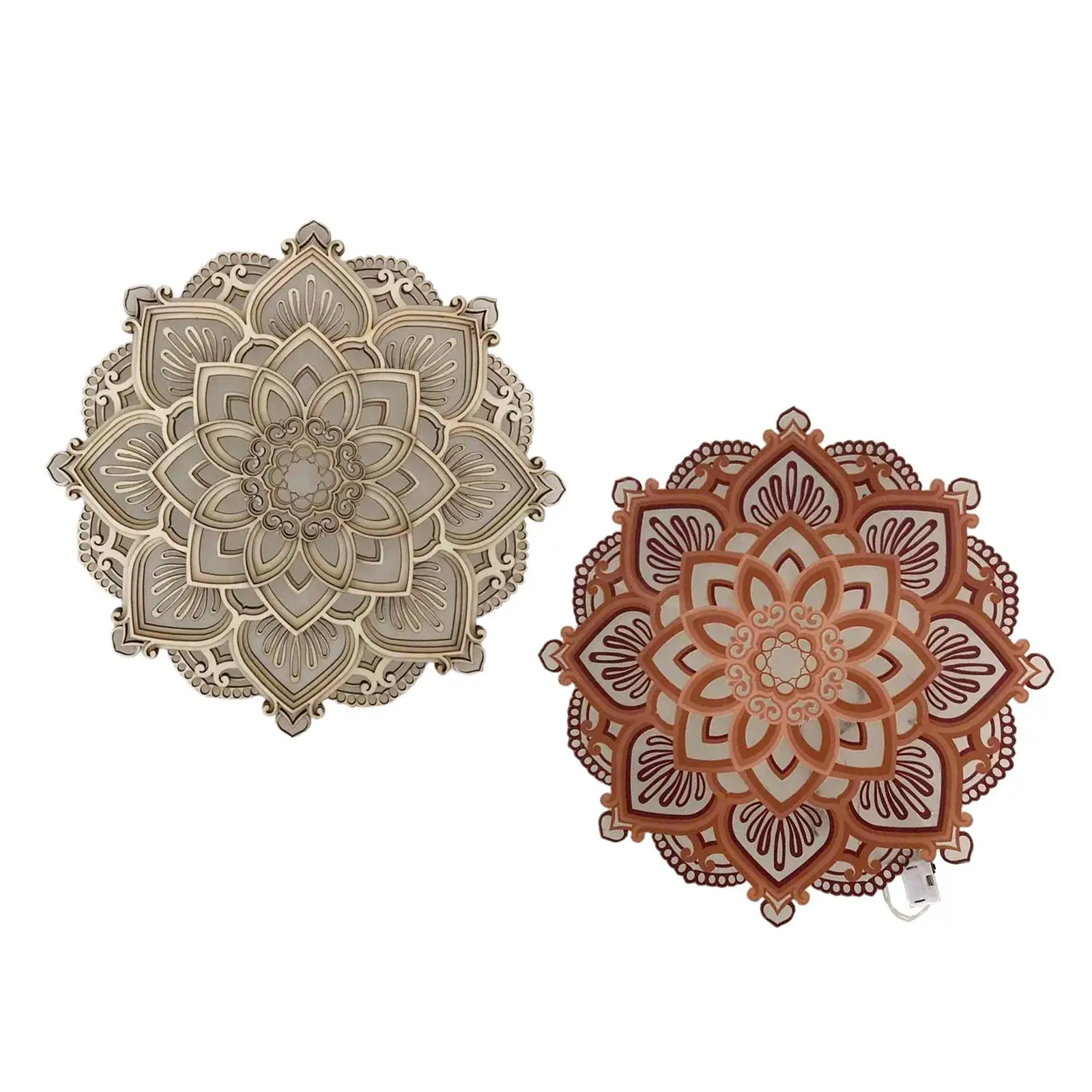 

Красочная комната ночной деревянный ночник искусство настенный многослойный для фотографий орнамент