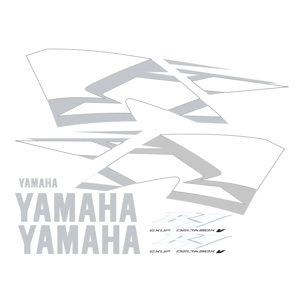 Kit Adesivo Compatibile Per Moto Da Strada Blue Yamaha Yzf R1 2004 (Modello 2)