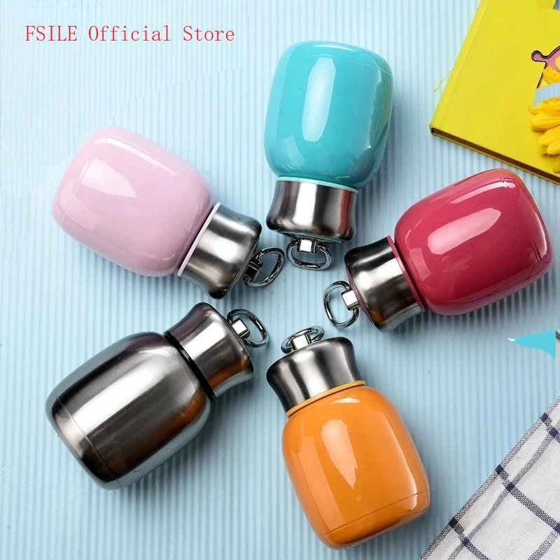 Fiole à vide portable en acier inoxydable pour filles, petit thermos, tasse  à café, bouteille d'eau, gobelet Kawaii, poche HI Tea, 200ml