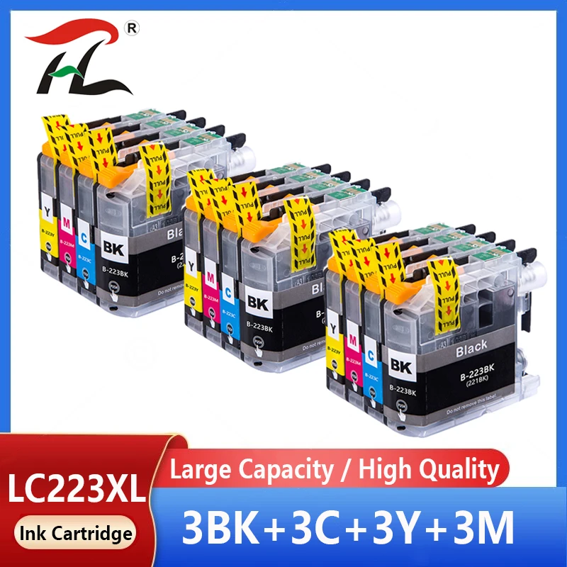 12Pcs Lc223 Lc221 Lc 223 Cartridges For Brother Printer Ink Cartridge Dcp-J562Dw J4120Dw Mfc-J480Dw J680Dw J880Dw J5320
