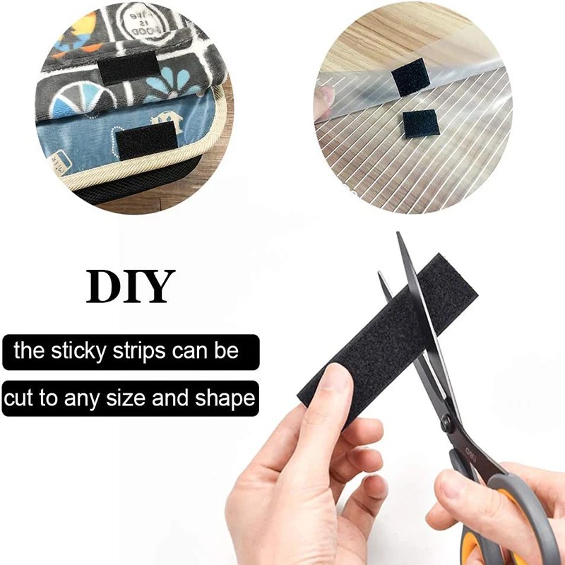 10 Pièces Bande Crochet Et Boucle Auto-Adhésive, Scratch A Coudre